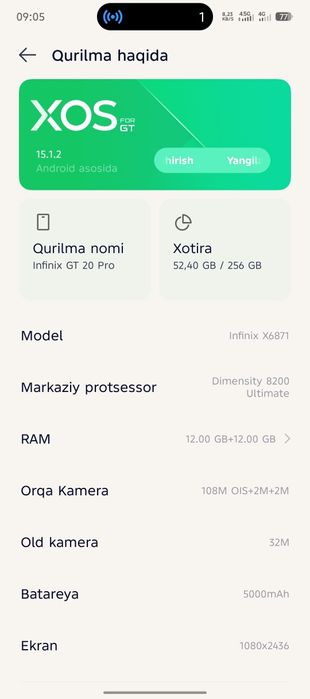 Infinix GT 20 PRO 24/256Gb