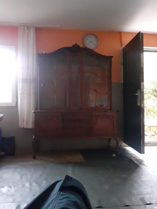 Vand vitrina Bidermeyer lemn de cireș
