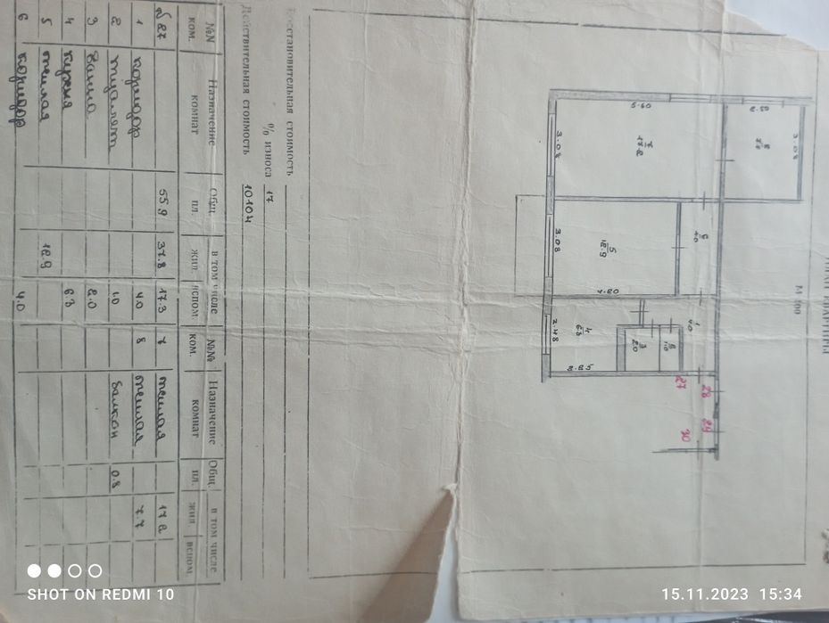 3х комнатная квартира