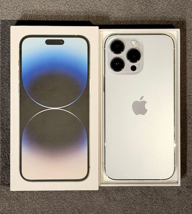 iPhone 14 Pro Max 128GB Silver – IMPECABIL, CA NOU, Accesorii incluse