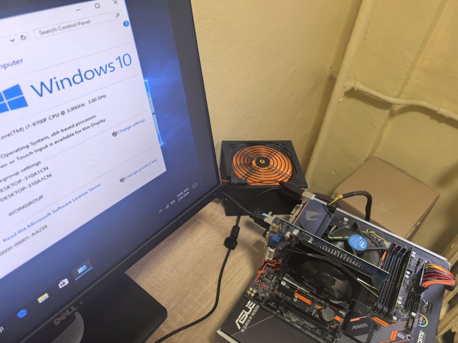 Kit i7 9700F placa baza 4g ram ssd m2 256 cular stok