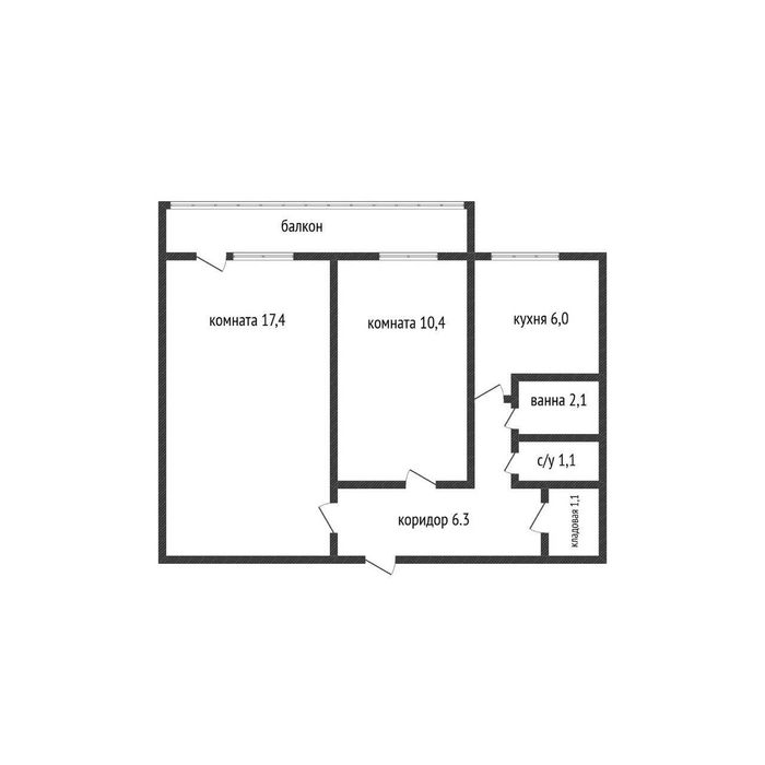 В продаже 2х комнатная квартира