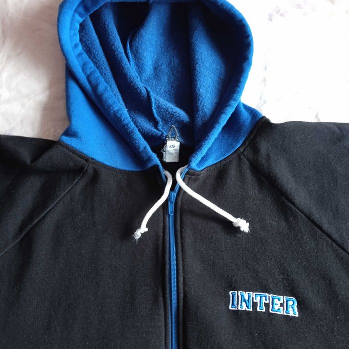 INTER MILAN 2-3XL Full-Zip Hoodie Loose-Fit Sweatshirt Top анорак худи горница топ Интер Милано