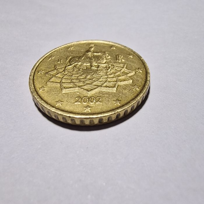 Monedă  foarte rară 50 Euro Cent 2002 ITALY