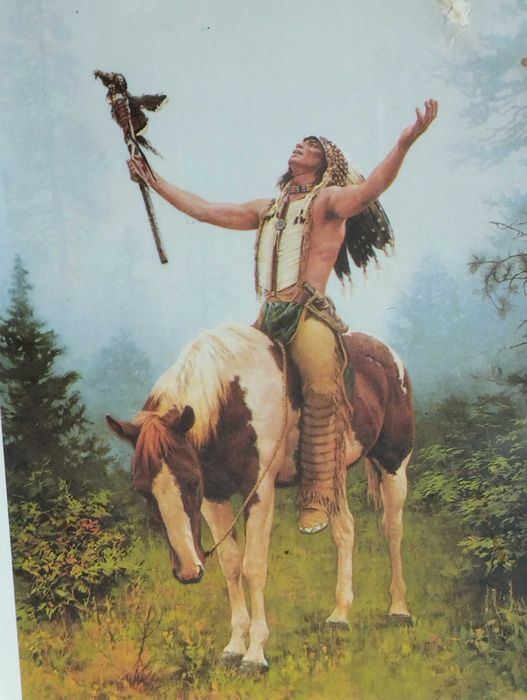 Картина пейзаж с маслени бои на дървен фазер(шперплат)