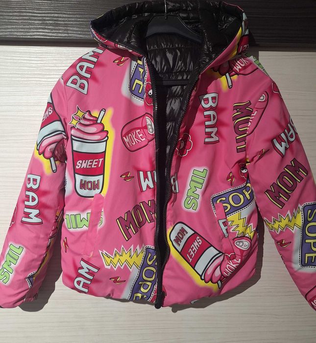 Двулицево олекотено тийн яке за момиче