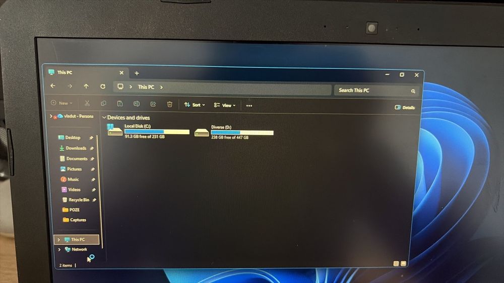 Laptop Asus FX504. Windows 11 PRO, i7-8750H, GTX 1050