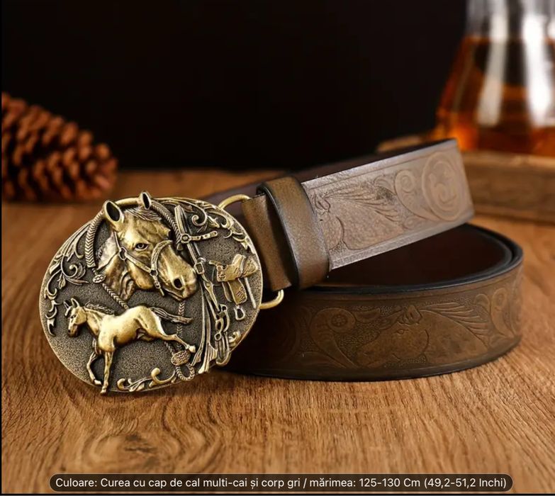 Curea cowboy din piele naturala