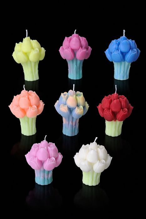 Свещи от восък, рязлични цветове и аромати