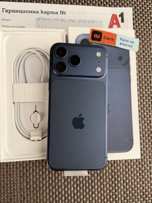 НОВ!*46€/м iPhone 17 Pro Max*Blue айфон 17 про макс