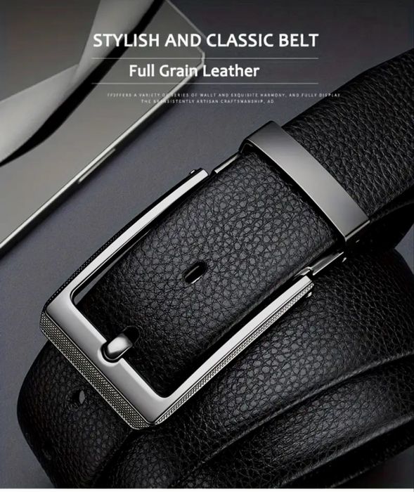 Мъжки официален колан за панталони WilliamPOLO* Естест. кожа /Промоция