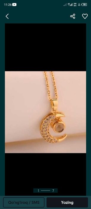 Taqinchoq 100% tozza va halol oltin suvi yuritilgan rangi o'chmaydi