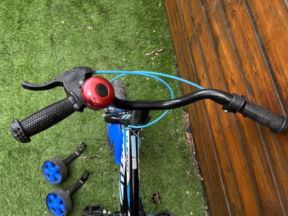Bicicleta copii 15" MITO BadKid, negru/albastru, varsta 4-6 ani