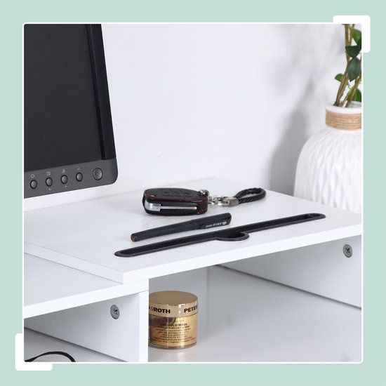 Стойка за монитор за 1 или 2 екрана - регулируема - 74-105 см - бяла