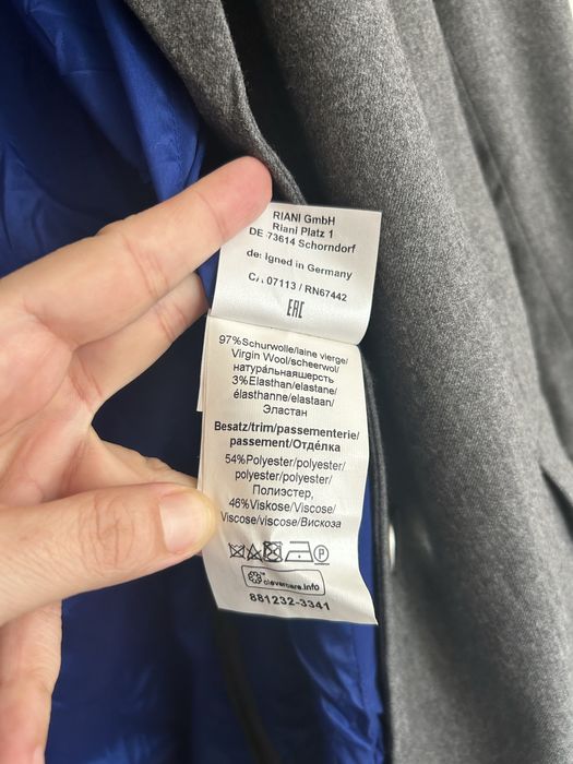 Sacou Riani 97% lână