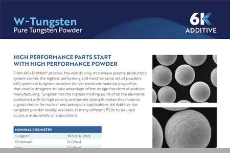 Чист волфрамов метален прах 6k additive 15-45 микрона 10кг made in USA