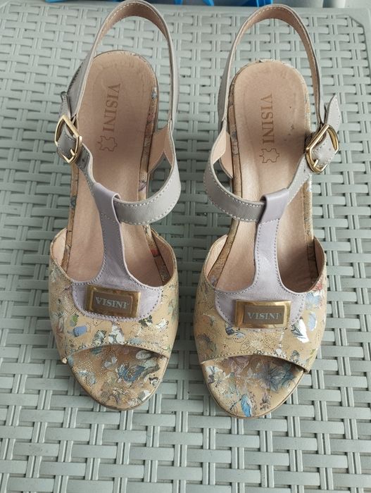 Дамски сандали, естествена кожа, размер 38