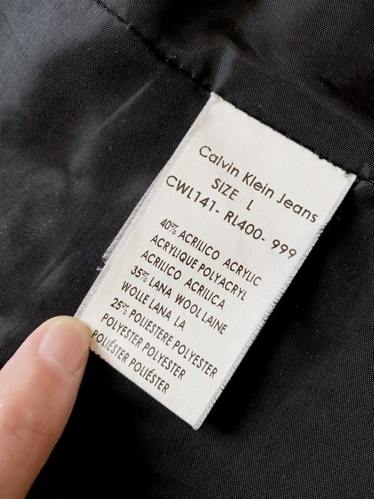 Palton scurt Calvin Klein din stofă cu lână, măsura 38-40