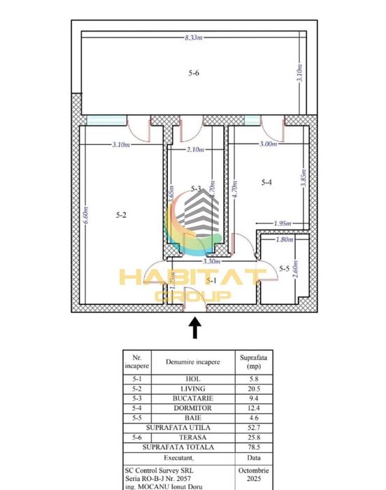 Apartament 2 camere an 2025 cu terasa la 3 minute Stb — fotografia 3