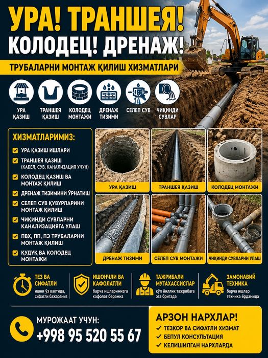 Мастер Урачи,Сантехника, Труба монтажчи