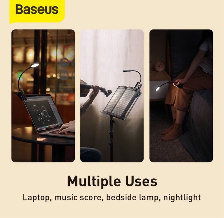 Настольная лампа Baseus Comfort Reading Mini Clip Lamp для чтение