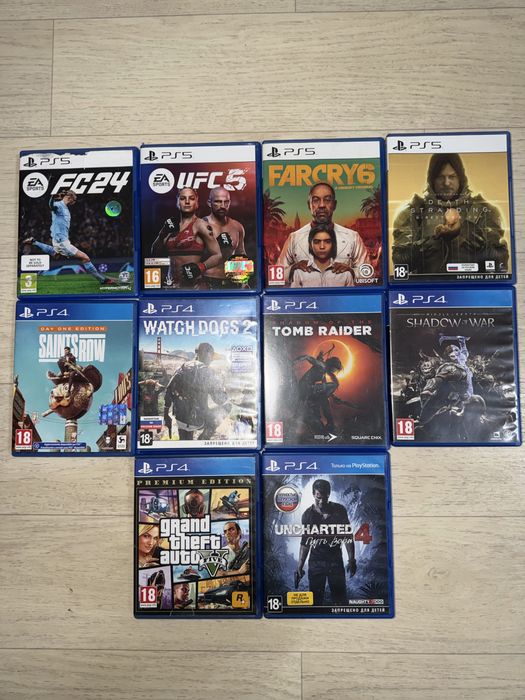 Игры для пс 4-5 фифа 23,рдр2,призрак цусимы,джоджо,хоризон