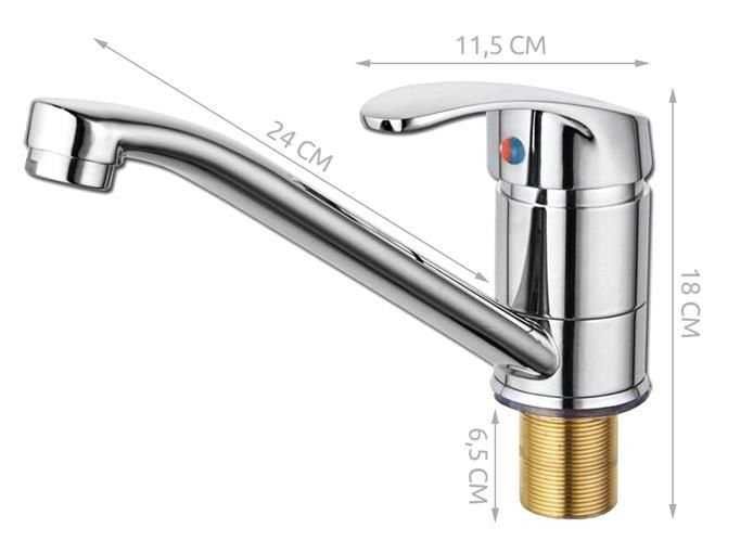 Икономична батерия за чешма - смесител с единичен кран