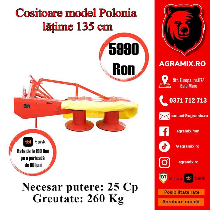 Cositoare cu 2 talere China dupa model polonez 1.35 Agramix