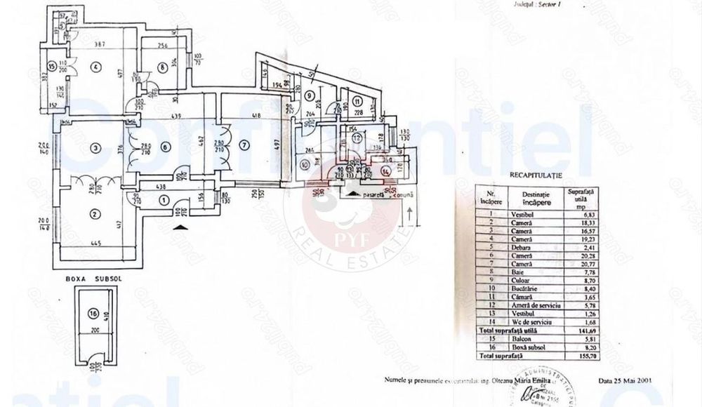 Amzei | 5 camere | RS 1 | In consolidare | Semidec | Boxa | B13034