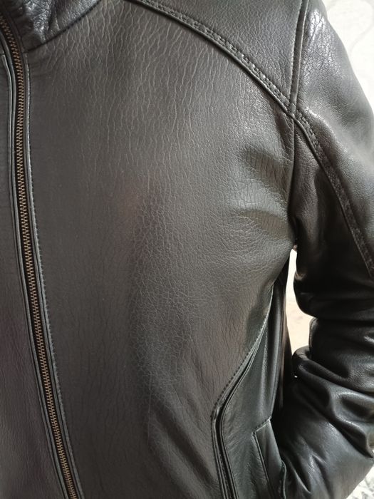 Кожаная мужская куртка
