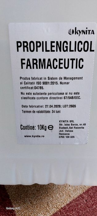 Bază țigarea electronica vg 99.9  pg 99.5. 1litru
