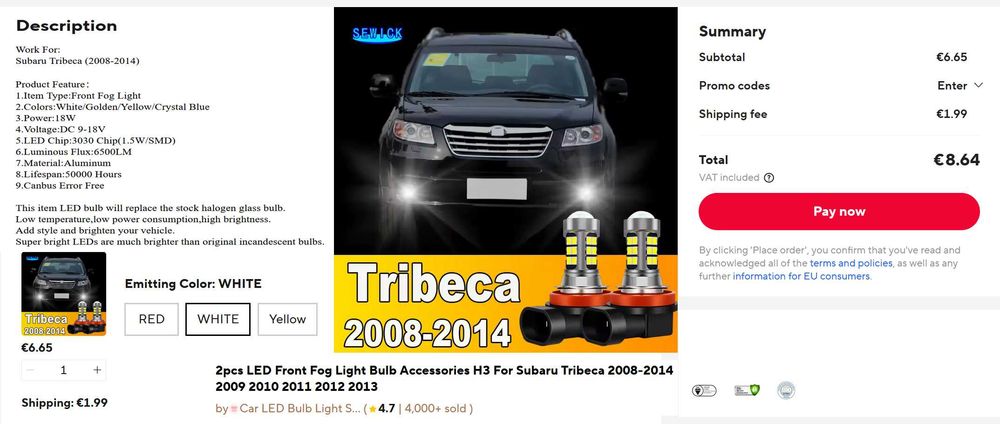 Led   HB3    9005 / Led H3 FOG