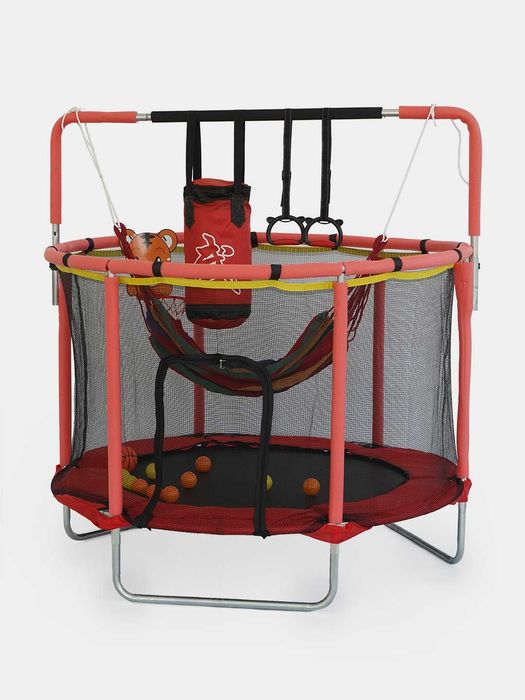 батут для детей, с защитной сеткой