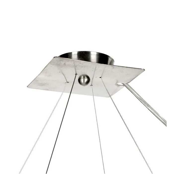 Lustră suspendată GEO 45 Zebrano, 4xE27, sticlă și finisaj lemn exotic