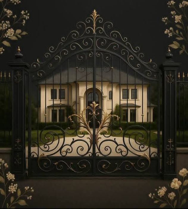 Porți și panouri de gard din fier forjat