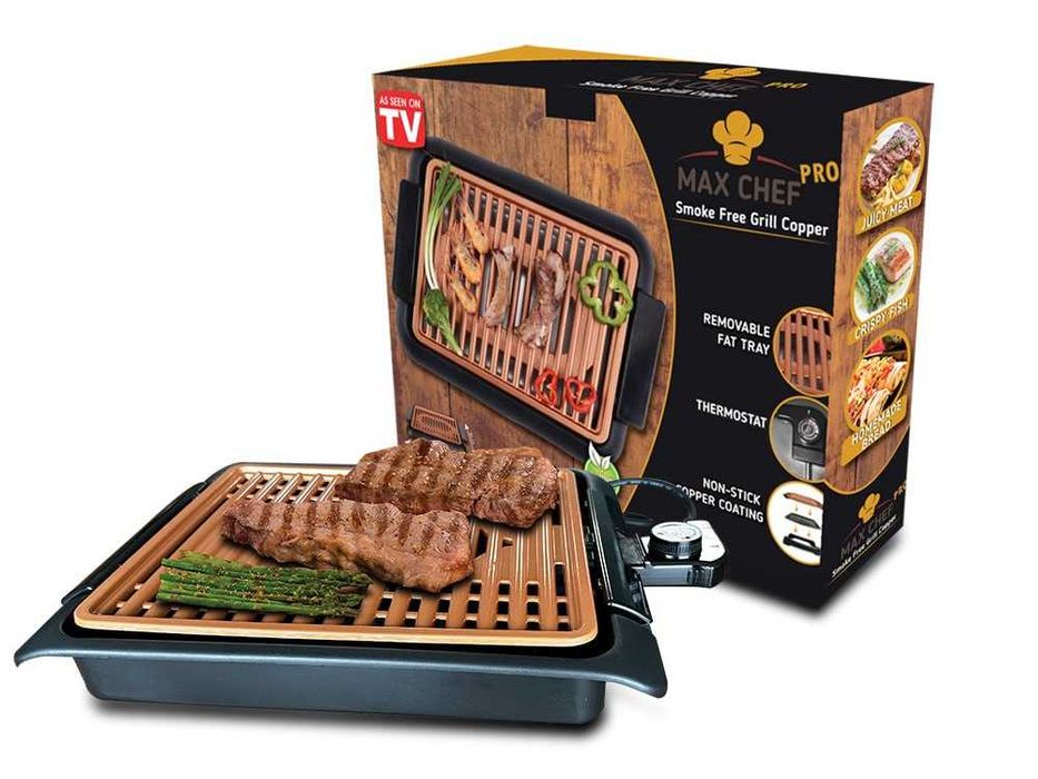 Электрический гриль Max Chef Smoke Free Grill | Каменное покрытие