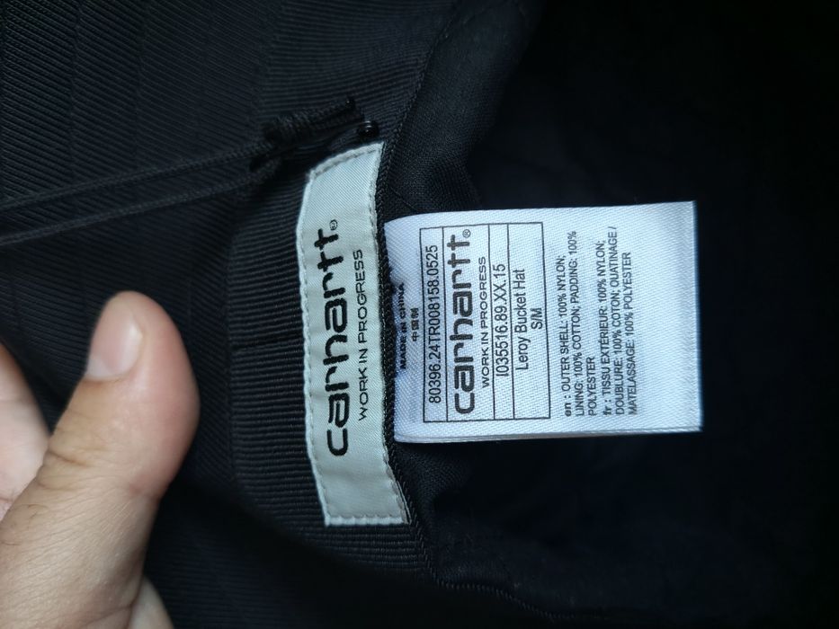 Carhartt Leroy bucket hat unisex culoare negru mărimea S-M noua originala