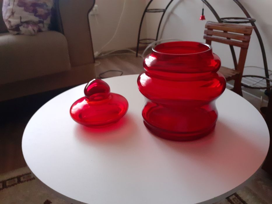 Морано Цветно стъкло буркан