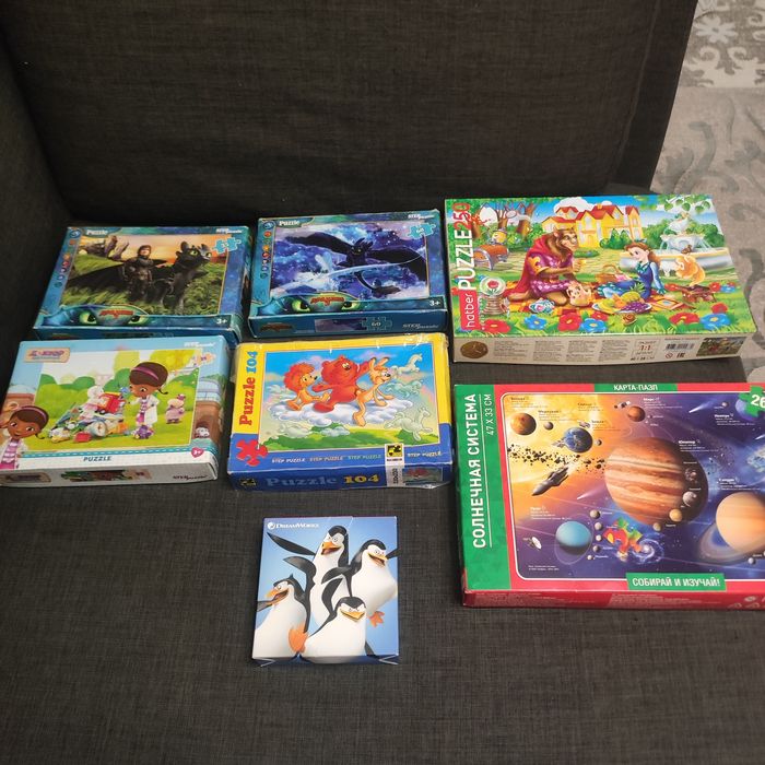 Продам б/у пазлы каждый за 500 тг