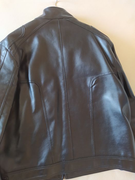 Мъжко яке естествена кожа размер L/XL, черно