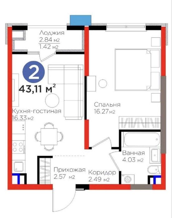 Продается 2/3/9 в ЖК "BI Sado Business" Тапоич мост (R)