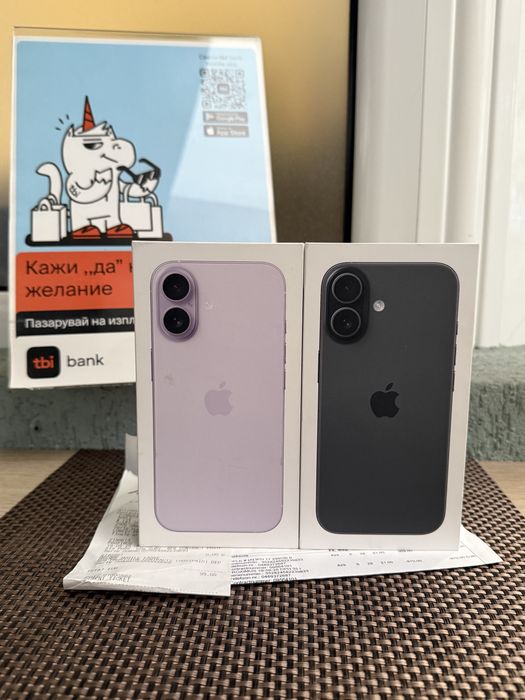 НОВ*iphone 17 Лизинг от 66лв/м BLACK/ Lavender айфон 17 лилав