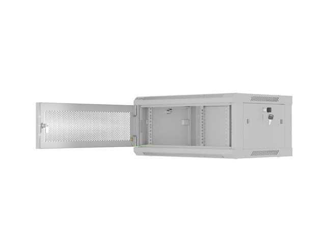 Rack 19" Lanberg 4U 600X450 Gri , Usa Metalica Perforata (Pachet Plat)