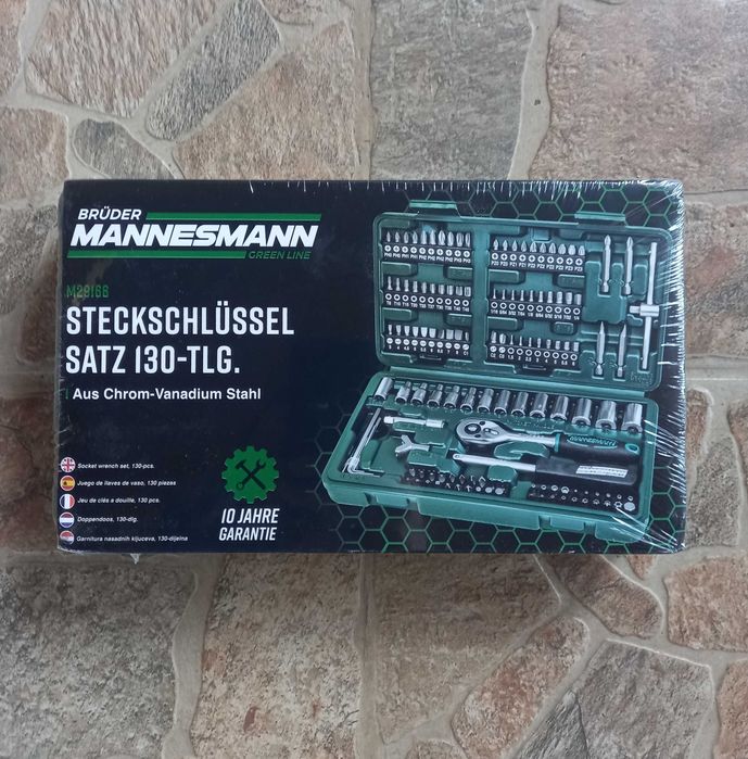 Bruder Mannesmann комплект гедоре (битове с тресчотка 1/4)  130 части