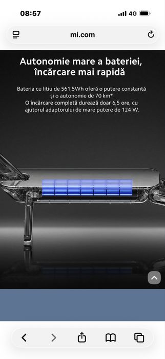 Trotineta electrica Xiaomi 4 Ultra autonomie 70km