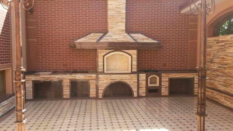 Камины, Летние кухни, Барбекю.Водопады.