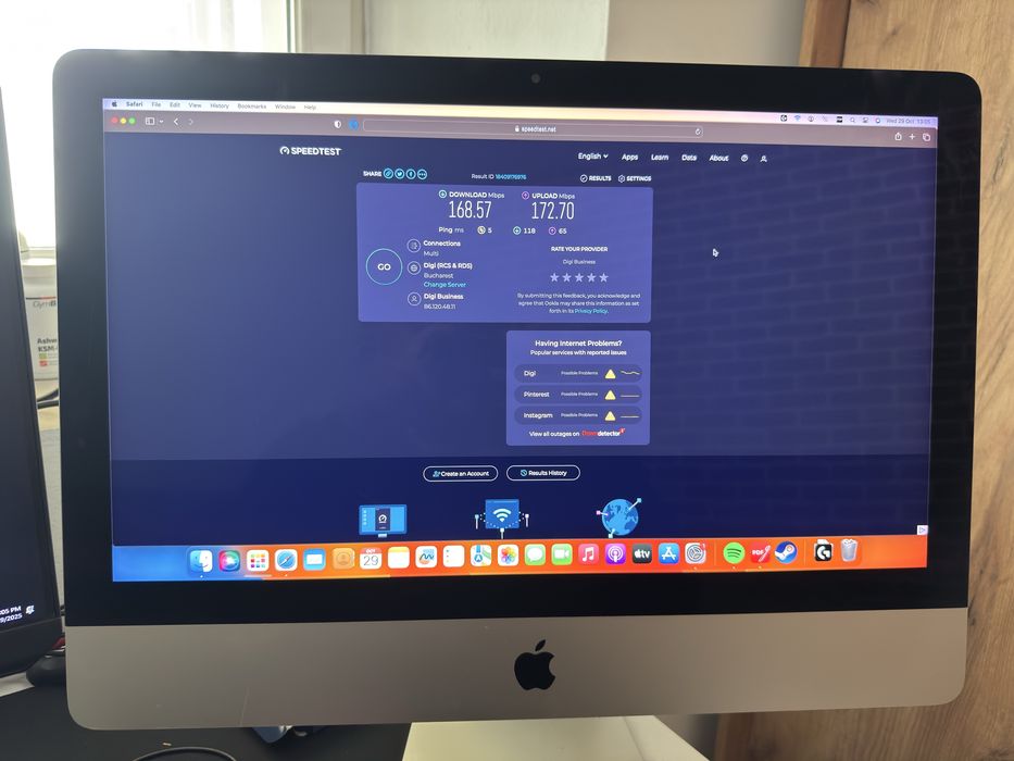 iMac 4K 2017 21.5inch, i5 3,4GHz, 8Gb Ram, Radeon Pro 560 4Gb, 1TB SSD