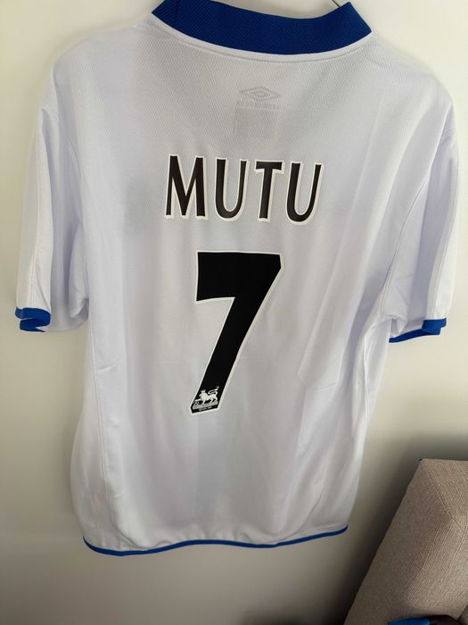 Tricou Mutu Chelsea away alb fotbal