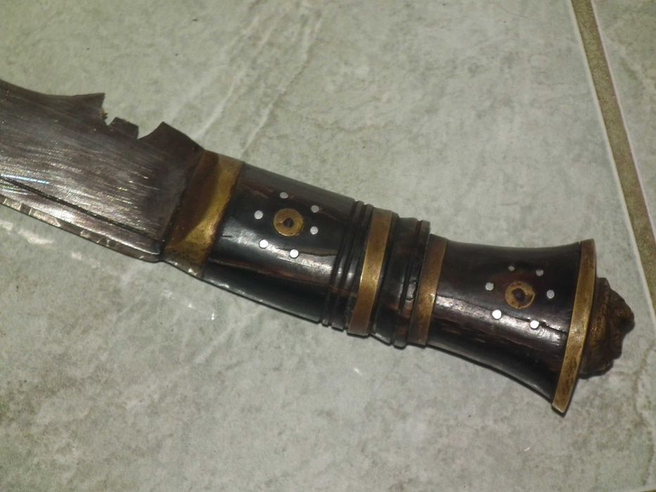 Vintage!!! Cutit maceta Kukri cutit Gurkha masiv teacá nr.3