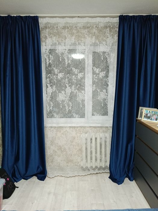 Продаю шторы и тюль мрамор велюр новый